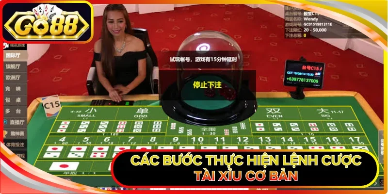 Các bước thực hiện lệnh cược Tài Xỉu cơ bản